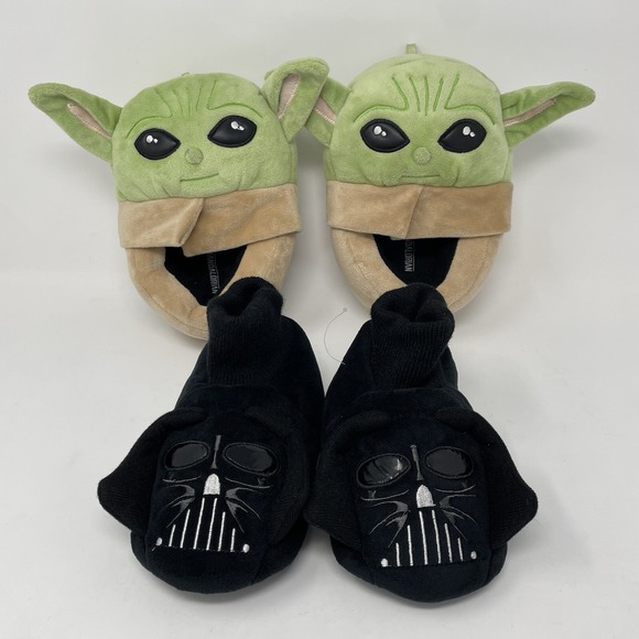 BOGO Disney Star Wars Mandalorian Baby Yoda NEW Darth Vader Slippers Shoes Kids - Picture 1 of 16